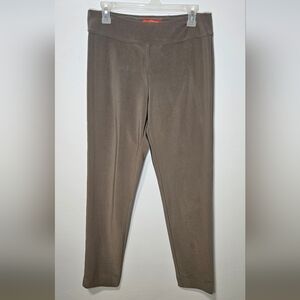 Krazy Larry Pants 12Pull On Khaki Women Mid Rise Trouser Stretch Tan B8 See Des